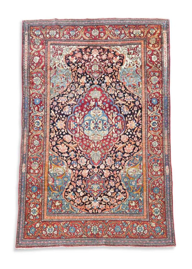 A north-west Persian style rug, possibly Kirman, (1 of 5)