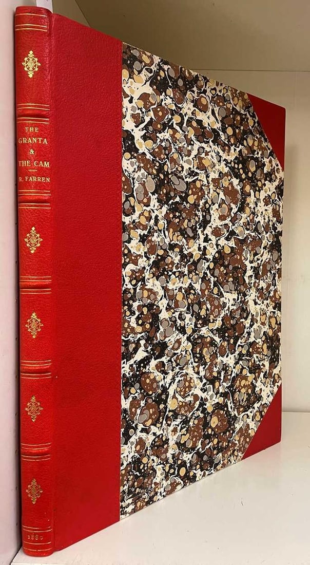 FARREN (Robert): FARREN (Robert) The Granta and the Cam, from Byron's Pool to Ely. Cambridge: MacMillan & Co 1881, folio, vignette title and 36 etched plates, as called for, title a little stained, uncut, modern half