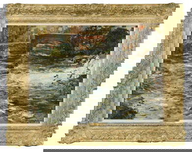 § Samuel John "Lamorna" Birch RA, RWS (1869-1955) The Weir before the Bridge and the Waterfall: § Samuel John "Lamorna" Birch RA, RWS (1869-1955) The Weir before the Bridge and the Waterfall signed 'S J Lamorna Birch' (lower right) oil on canvas 44.5 x 59.5cm Provenance: Sale; Lay's, Cornwa