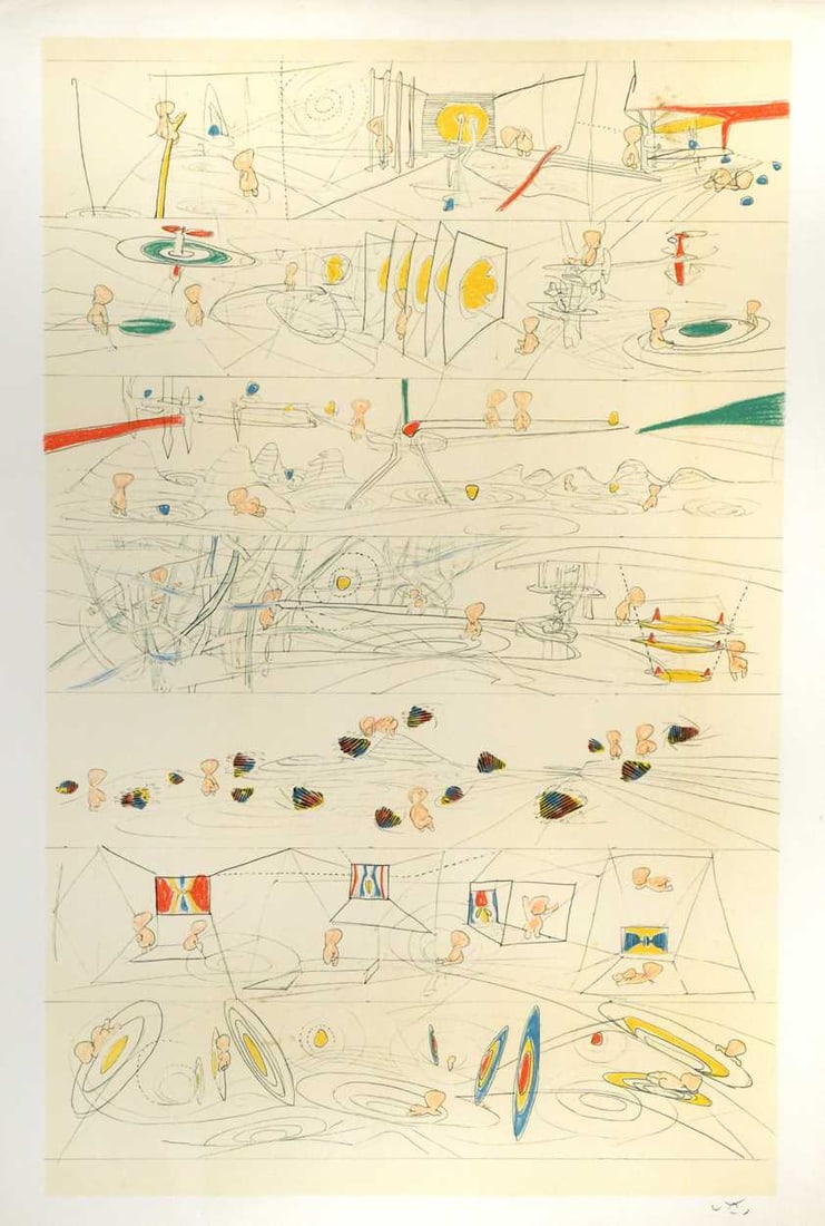 Roberto Matta (1911-2002) D'Yeux signed with monogram (lower right) lithograph, unframed 76 x 54cm (1 of 1)