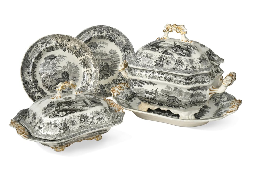 A Spode 'Aesop's Fables' dinner service, circa 1840, (1 of 1)