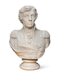 After Franz Thaller (1759-1817) and Matthias Ranson (Fl. circa 1800), a marble bust of Lord Nelson,