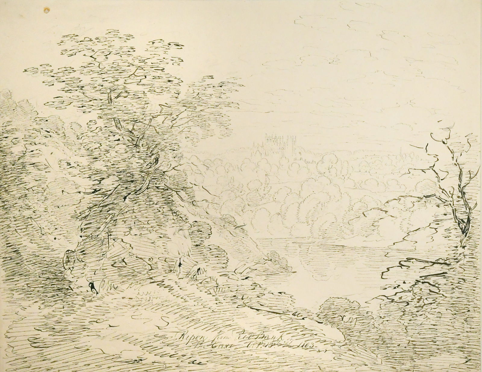 John Pearson of Ripon (1777-1813): John Pearson of Ripon (1777-1813) Seven views of Yorkshire to include Ripon from Redbank; Ripon from Oxclose; Fountains Abbey; Temple at Hackfall; two views at Kilton Gill; Skinningrove with the North