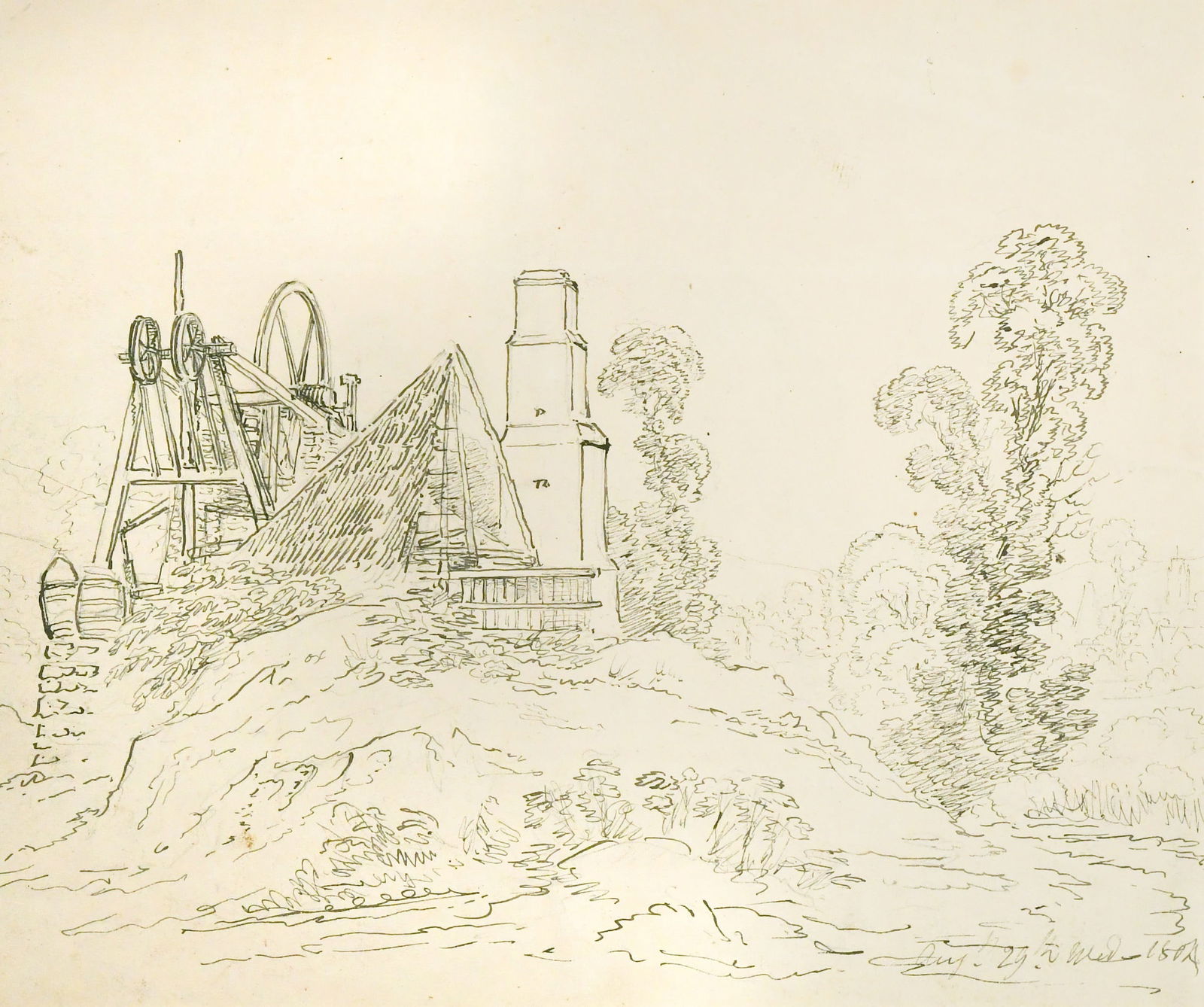 John Pearson of Ripon (1777-1813): John Pearson of Ripon (1777-1813) Six views around Bristol to include Iron Works (with a study Christchurch Priory, Hampshire to the reverse); Kingswood (with a study of Westminster to the reverse); S