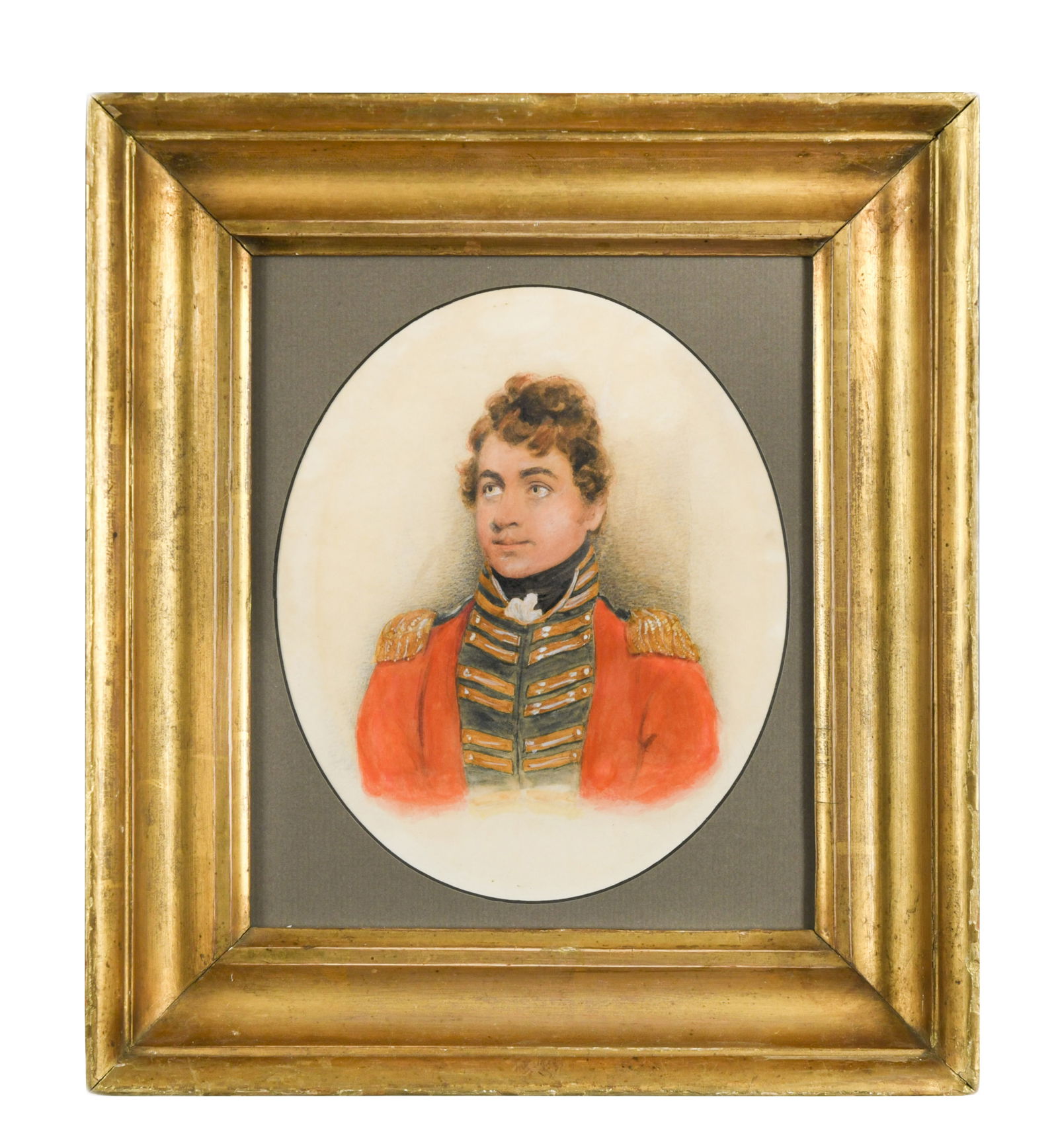 William Nicholson RSA (1781-1844): William Nicholson RSA (1781-1844) Portrait of Major Alexander James Ross, 21st Royal North British Fusiliers, circa 1814, bust-length, wearing a regimental uniform watercolour on paper 23 x 19cm Ross