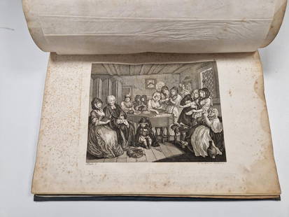 HOGARTH (William; after): HOGARTH (William; after) Bound collection of 44 engravings by Ernst Ludwig Riepenhausen, 19th century, various series, with German text titles to each part, tissue guards, some margins reinforced, gen