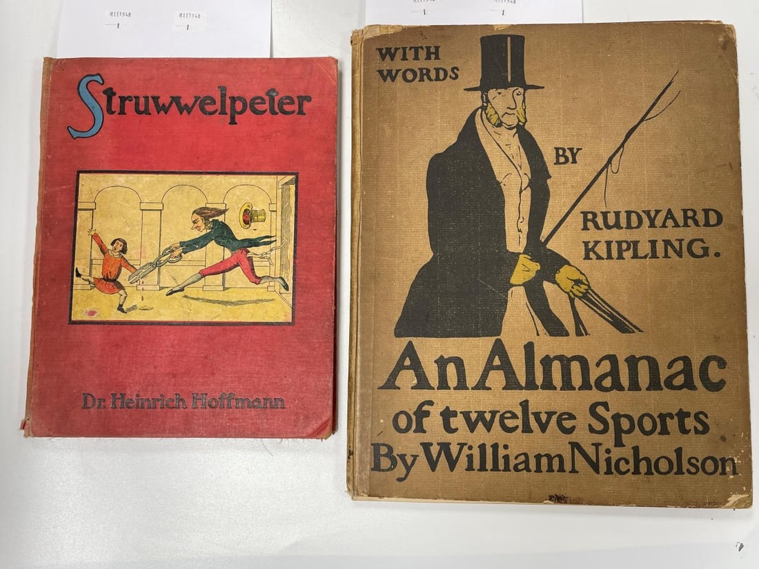 KIPLING (Rudyard) & William NICHOLSON. An Almanac of Twelve Sports. London: William Heinemann, 1898 (1 of 5)