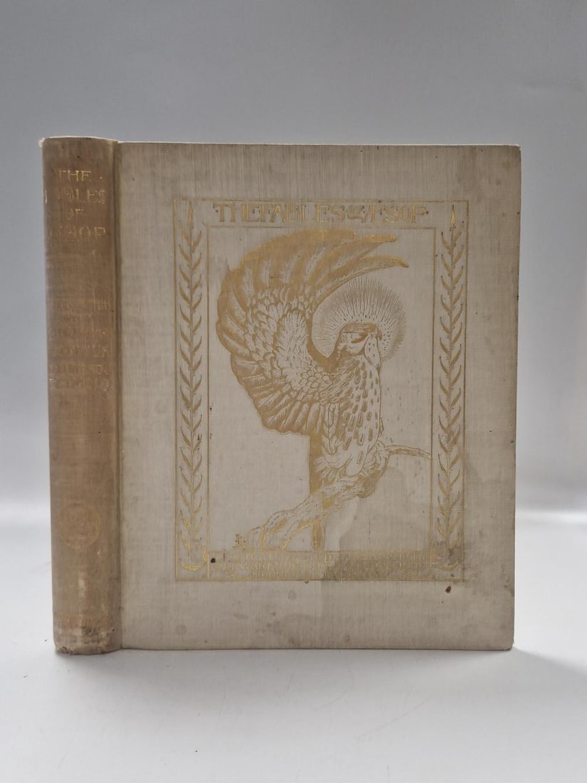 DETMOLD (Edward, illustrator): DETMOLD (Edward, illustrator) The Fables of Aesop. London: Hodder & Stoughton, 1909, 4to, no. 17/750 copies, signed, 25 tipped-in colour plates, early gift inscription to front pastedown, endpapers a 