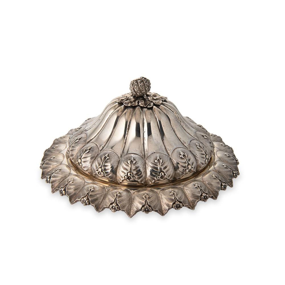 A William !V silver butter plate and cover, (1 of 7)