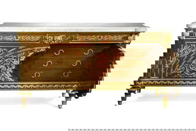 A Louis XVI mahogany and ormolu mounted commode, circa 1880,