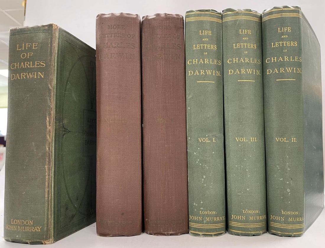 DARWIN (Francis): DARWIN (Francis) The Life and Letters of Charles Darwin, in 3 vols., 7th thousand revised, London: John Murray 1888, 8vo, 3 frontis portraits, neat owner's names, otherwise good clean tight copies in