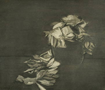 § Edward Middleditch RA (1923-1987): § Edward Middleditch RA (1923-1987) Flowers charcoal and ink wash 41.5 x 48cm