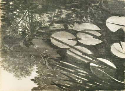 § Edward Middleditch RA (1923-1987): § Edward Middleditch RA (1923-1987) Landscape Study No.3 charcoal 56 x 76cm Provenance: With The New Art Centre, London