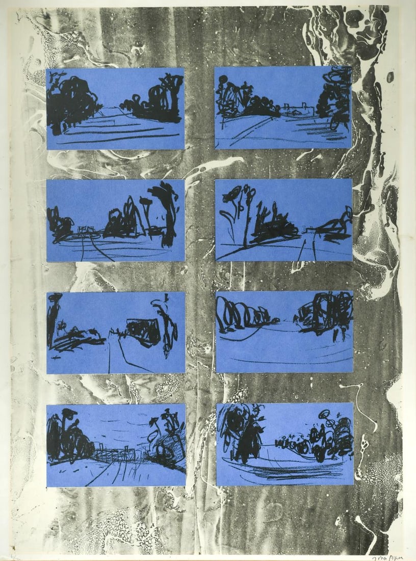 § John Piper OM, CH (1903-1992): § John Piper OM, CH (1903-1992) Travel Notes: Castle Ashby Avenue signed 'John Piper' (lower right); numbered 6/70 screenprint 76 x 57cm