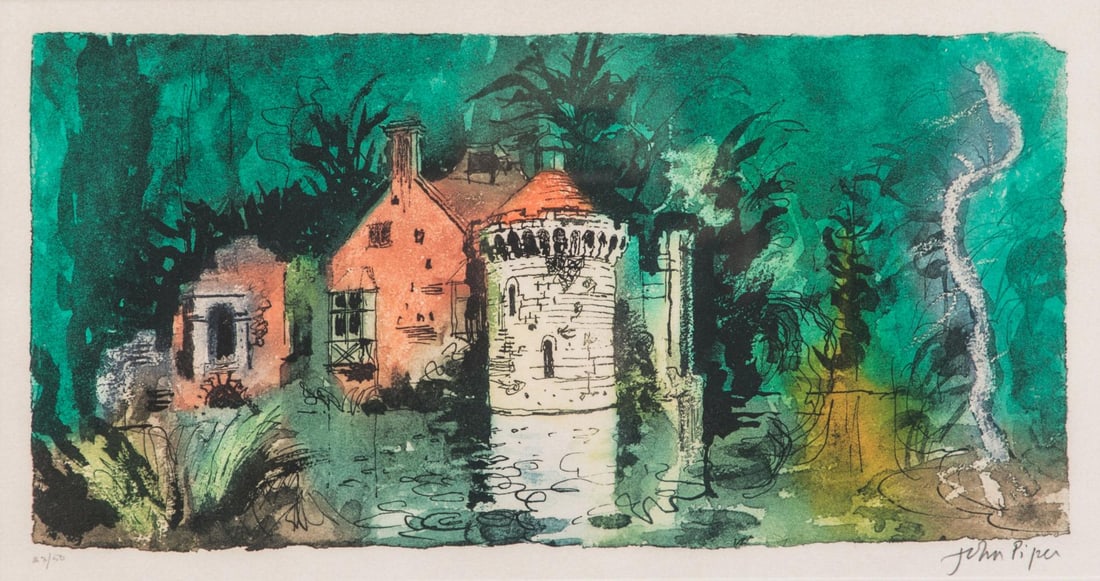 § John Piper OM, CH (1903-1992): § John Piper OM, CH (1903-1992) Scotney Castle no.I signed 'John Piper' (lower right); numbered 23/50 etching 24 x 42.5cm Provenance: With Goldmark Art, Uppingham