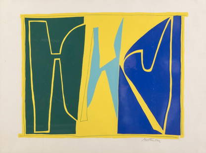 § Richard Mortensen (1910-1993): § Richard Mortensen (1910-1993) Business and Standards, 1959 signed 'Mortensen' (lower right); numbered E/A 1/1 serigraph 50 x 67cm