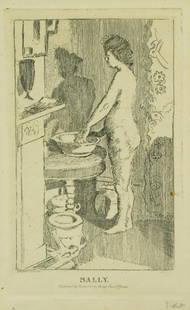 Walter Richard Sickert RA RBA (British, 1860-1942): Walter Richard Sickert RA RBA (British, 1860-1942) Sally hand-signed by the artist to the margin etching, published by Carfax & Co. 15.5 x 9.5cm We are grateful to Dr Wendy Baron for her assistance wi