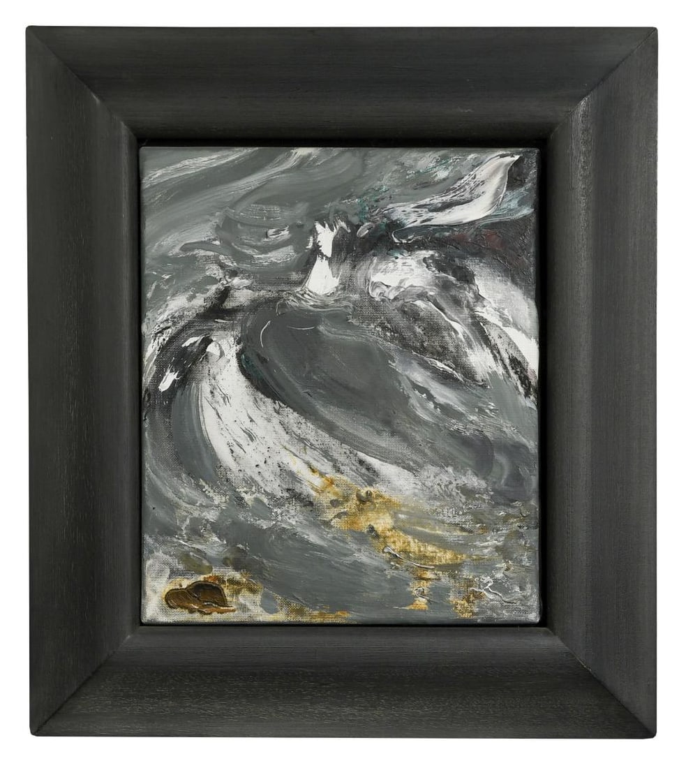 § Maggi Hambling CBE ( 1945-): § Maggi Hambling CBE ( 1945-) January III signed, titled and dated 03 to the reverse oil on canvas 30 x 25.5cm