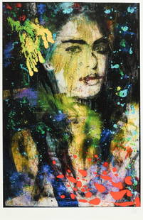 Raphael Mazzucco (1970-): Raphael Mazzucco (1970-) Portrait signed with initials (lower right); numbered 76/95 giclée print 71 x 47cm