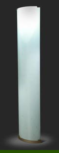 Gio Ponti for Fontana Arte, a Pirellone floor lamp, designed 1967,: Gio Ponti for Fontana Arte, a Pirellone floor lamp, designed 1967, the two piece curved glass uprights supported by metal top and base 184cm high