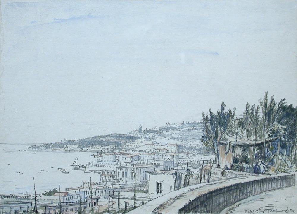 § Sir David Muirhead Bone (British, 1876-1953),: § Sir David Muirhead Bone (British, 1876-1953) Naples signed lower right "Naples, Muirhead Bone" watercolour 13 x 18cm (5 x 7in)