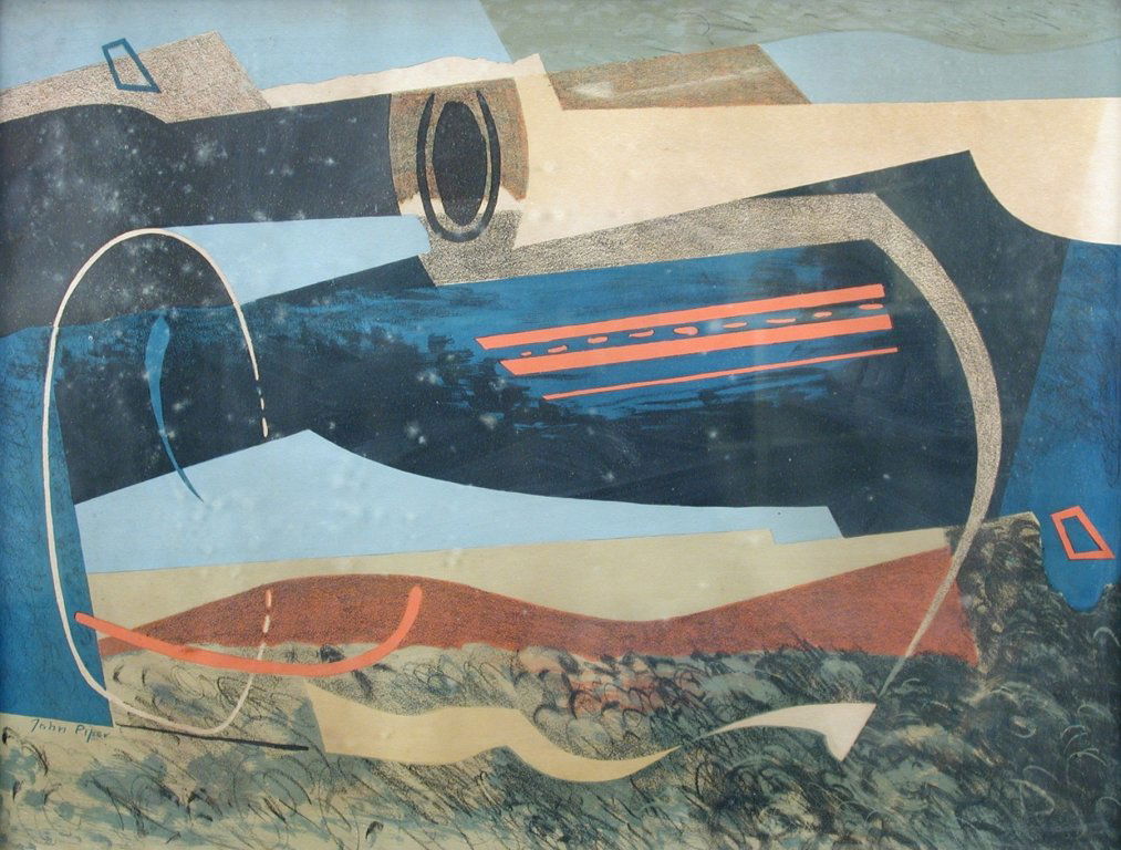 § John Piper (British, 1903-1992) - Abstract: § John Piper (British, 1903-1992) Abstract Composition signed within the print "John Piper" colour lithograph, published by Contemporary Lithographs 60 x 45cm (23 x 18in)