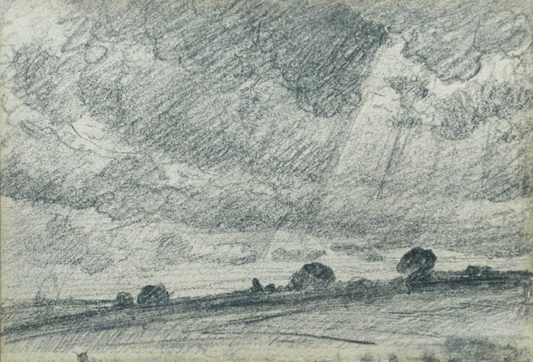 John Constable, RA (British, 1776-1837) Storm Clouds c.: John Constable, RA (British, 1776-1837) Storm Clouds c. 1815-18 pencil and charcoal 8 x 12cm (3 x 5in) Provenance: Probably Leggatt Brothers, London, 1899; H A Sutch; Leggatt Brothers, 1952; by descen