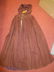 Four lady's dresses - of chocolate silk; a fawn capelet; - 6