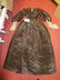 Four lady's dresses - of chocolate silk; a fawn capelet; - 8