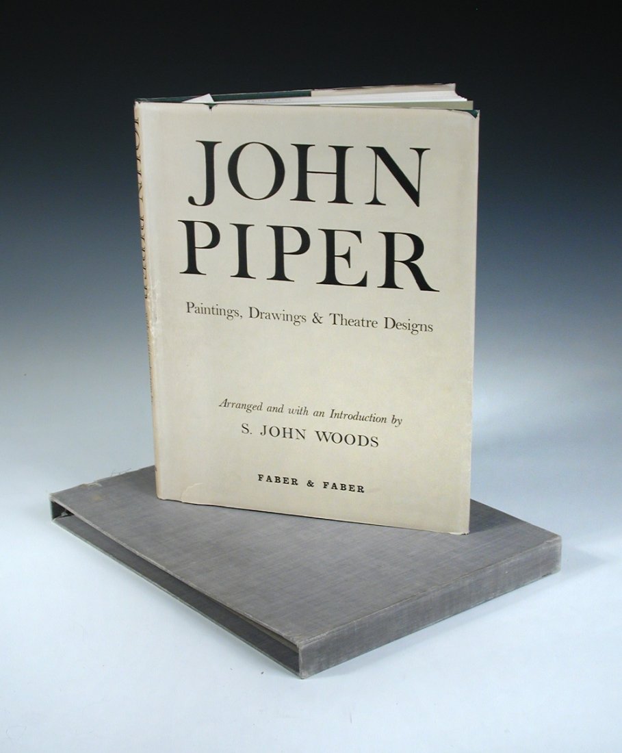 WOODS (S. John) John Piper, Paintings, Drawings &: WOODS (S. John) John Piper, Paintings, Drawings & Theatre Designs, 1st edition 1955, 4to, one of 20 out-of-series copies from a total edition of 70, hand coloured frontispiece, a few added illustratio