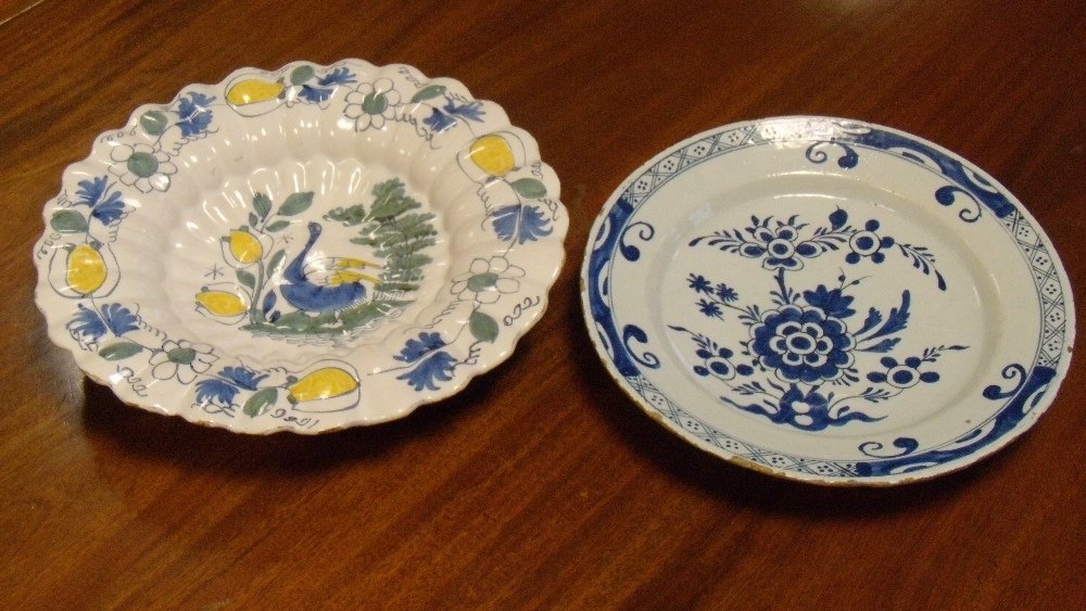 Two 18th century Delft dishes, (1 of 5)