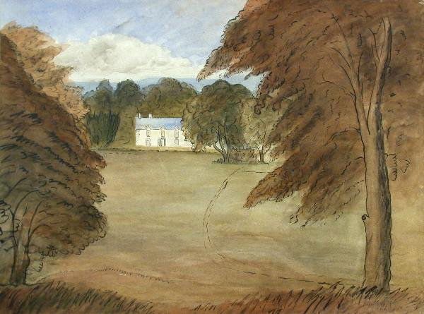 John Piper OM, watercolour: John Piper OM (1903-1992) A Country House in Parkland signed lower right 'John Piper 1945' watercolour 35 x 48cm Provenance Bought by the vendor some years ago at St Ives