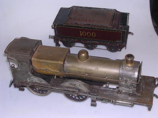 Bing for Bassett Lowke Gauge 1 live steam locomot: Bing for Bassett Lowke Gauge 1 live steam locomotive and tender no.1000, loco 33cm