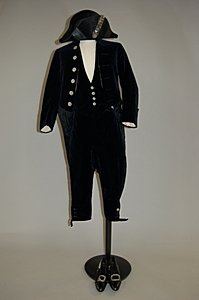 A navy court livery 1923, comprising: navy waistc