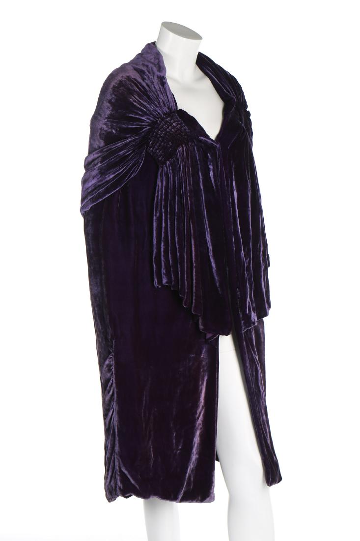 A Callot Soeurs couture purple velvet evening cape, (1 of 7)