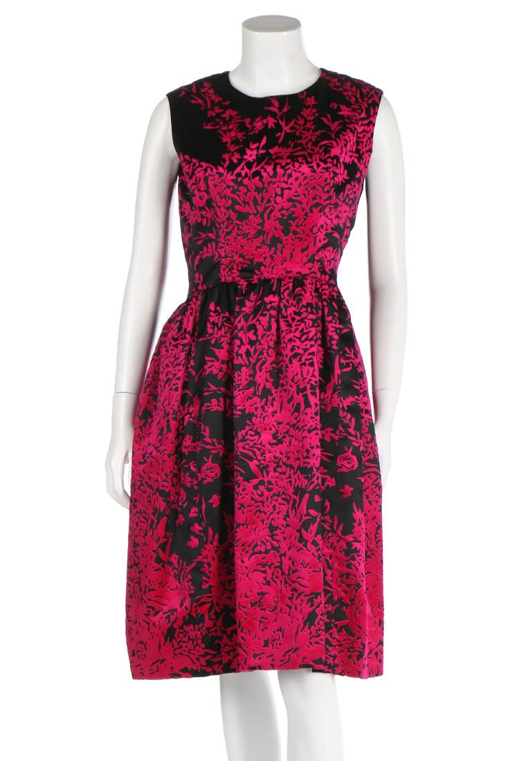 A Givenchy couture black and pink flocked velvet and (1 of 6)