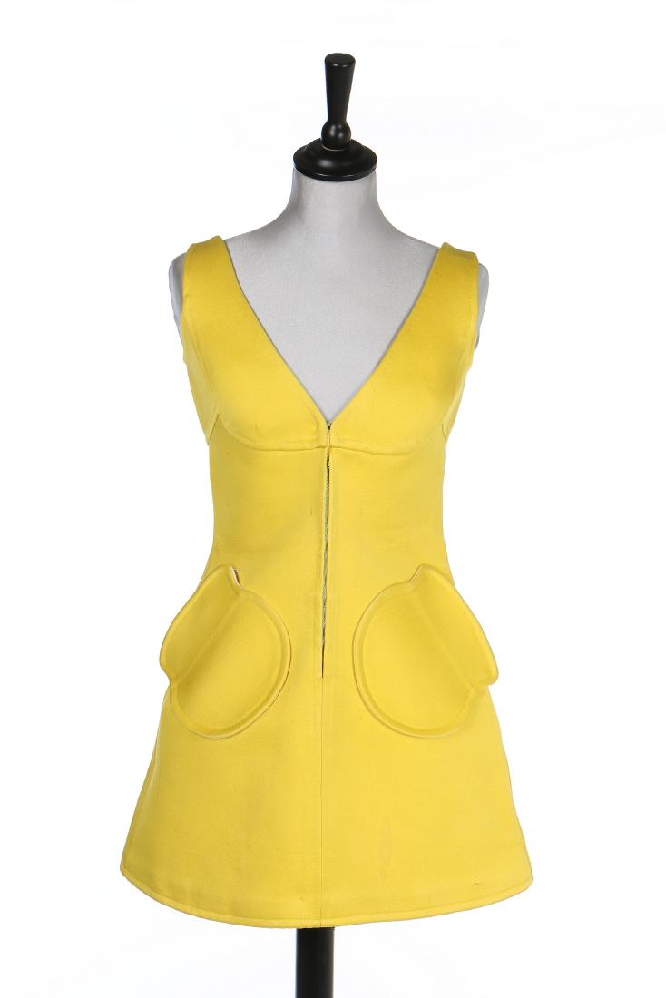 An André Courrèges yellow mini-dress, Spring-Summer, (1 of 6)