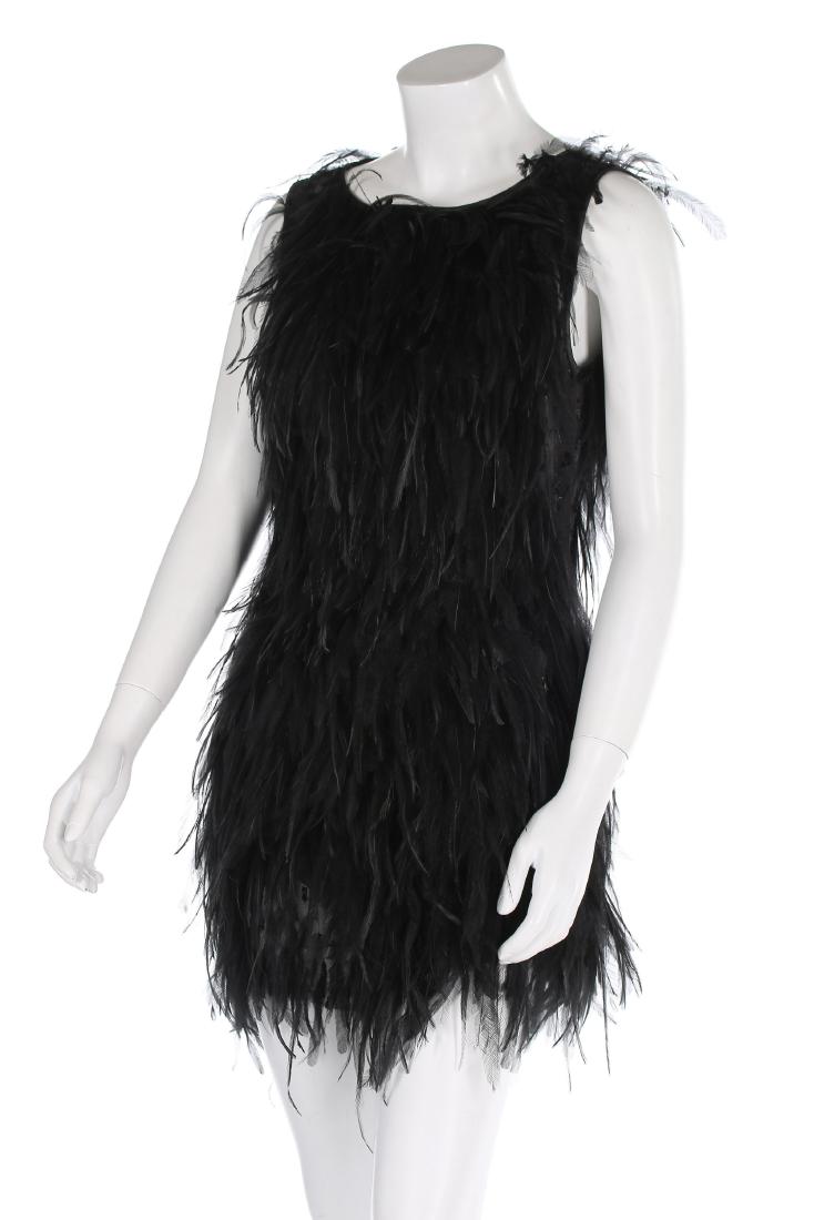 An Yves Saint Laurent Rive Gauche black ostrich feather (1 of 7)