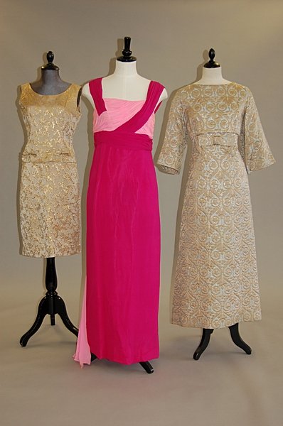 A group of evening wear, 7 ensembles including bl