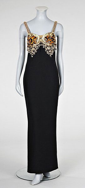 A Gianni Versace tiger-beaded sheath, circa 1994, - 2