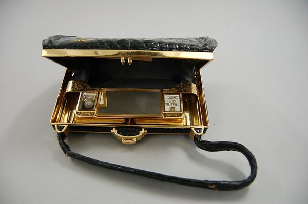 A Strater `Lite-On' black crocodile handbag, US pate - 7