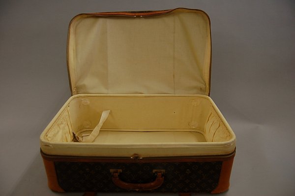 A Louis Vuitton soft-sided suitcase, probably 1960s - 5
