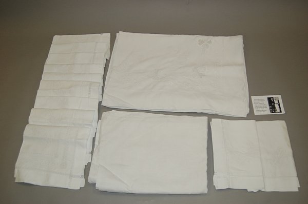 A group of finely embroidered trousseau bed linen, 