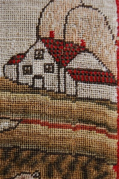 A naive embroidery of a shepherd and his love, ci - 3