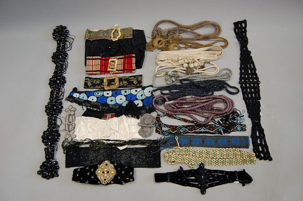 An interesting group of belts, mainly 1890-1920,