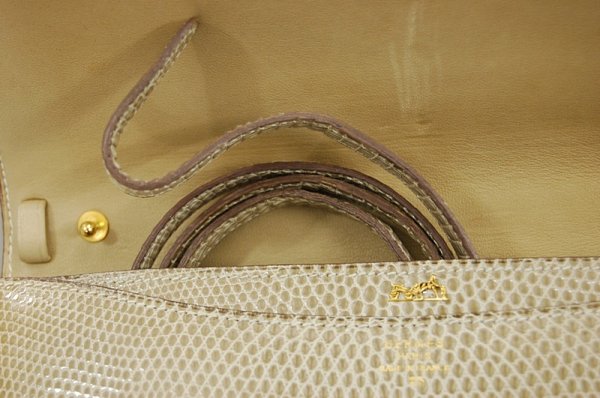 An Hermès light brown lizard Ondine bag, 1980s, V - 4