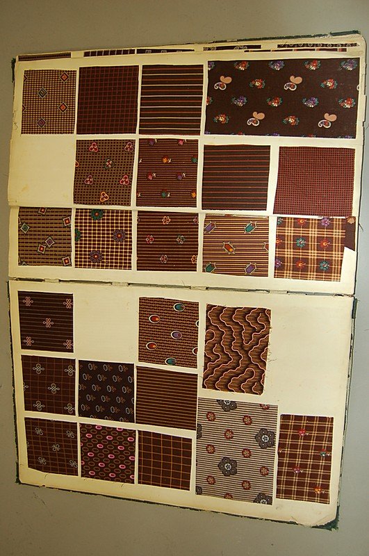 Book of printed cottons, 1863-68, approx. 29 page