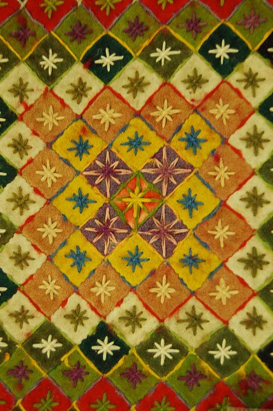 A soldier's patchwork coverlet made by Richard Tr - 2