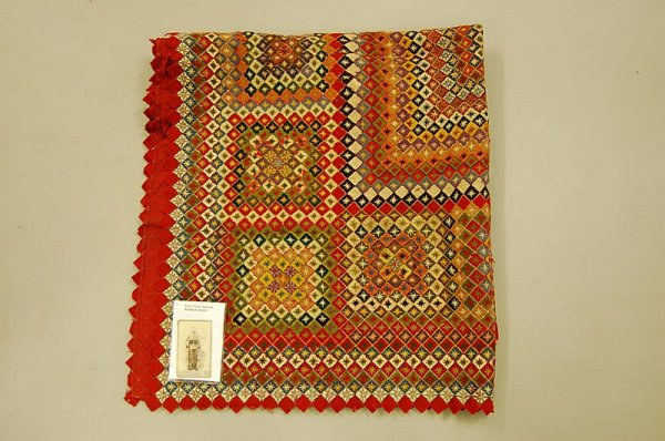 A soldier's patchwork coverlet made by Richard Tr - 3