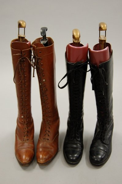 A good group of ladies boots, 1910-1930s, seven pai